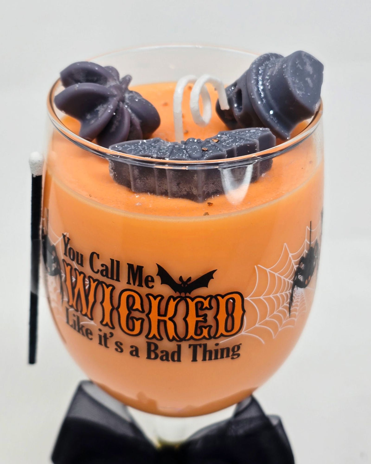 Artisan One Moon Flame Wicked Charm Peppermint 12oz Wine Glass Candle