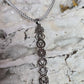 7 Seven Chakra Sacred Geometry Stainless Steel Necklace Vertical Pendant 20"