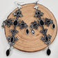 Killstar Crossed Desire Earrings Gothic Baroque Cross Black Chandelier Hangers