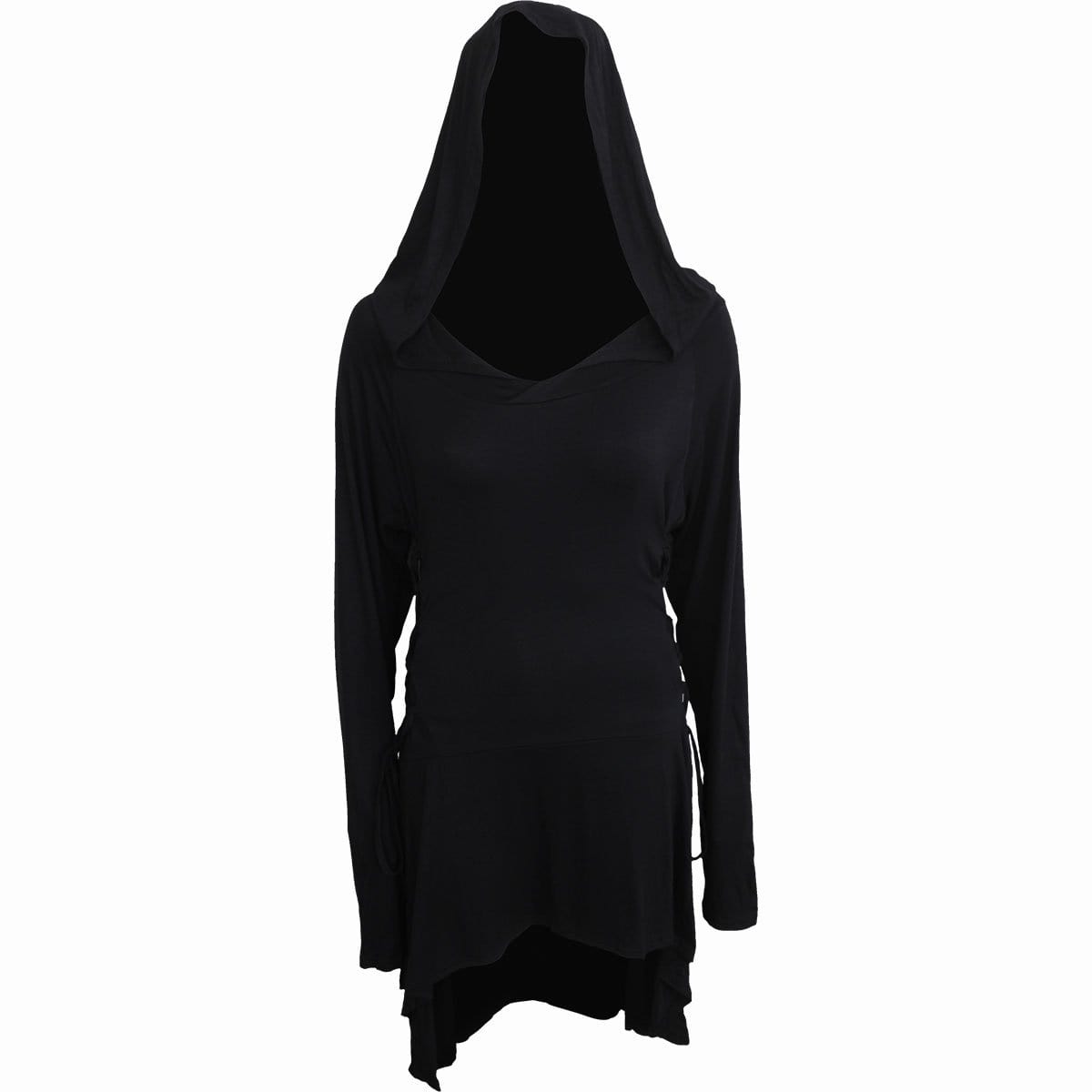 GOTHIC ELEGANCE - Black Widow Gothic Hooded Dress -  - Hoodies
