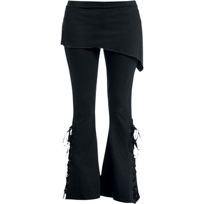 URBAN FASHION 2in1 Boot-Cut Leggings - Street Style Skirt Leggings - Alternative Fashion -  - Leggings
