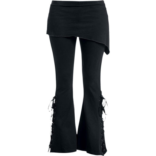 URBAN FASHION 2in1 Boot-Cut Leggings - Street Style Skirt Leggings - Alternative Fashion