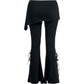 URBAN FASHION 2in1 Boot-Cut Leggings - Street Style Skirt Leggings - Alternative Fashion -  - Leggings