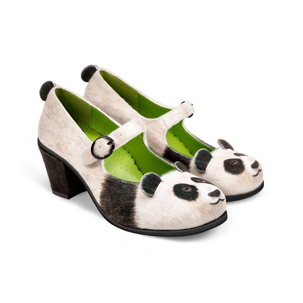 Mid Heels Panda Women's Mary Jane Pump