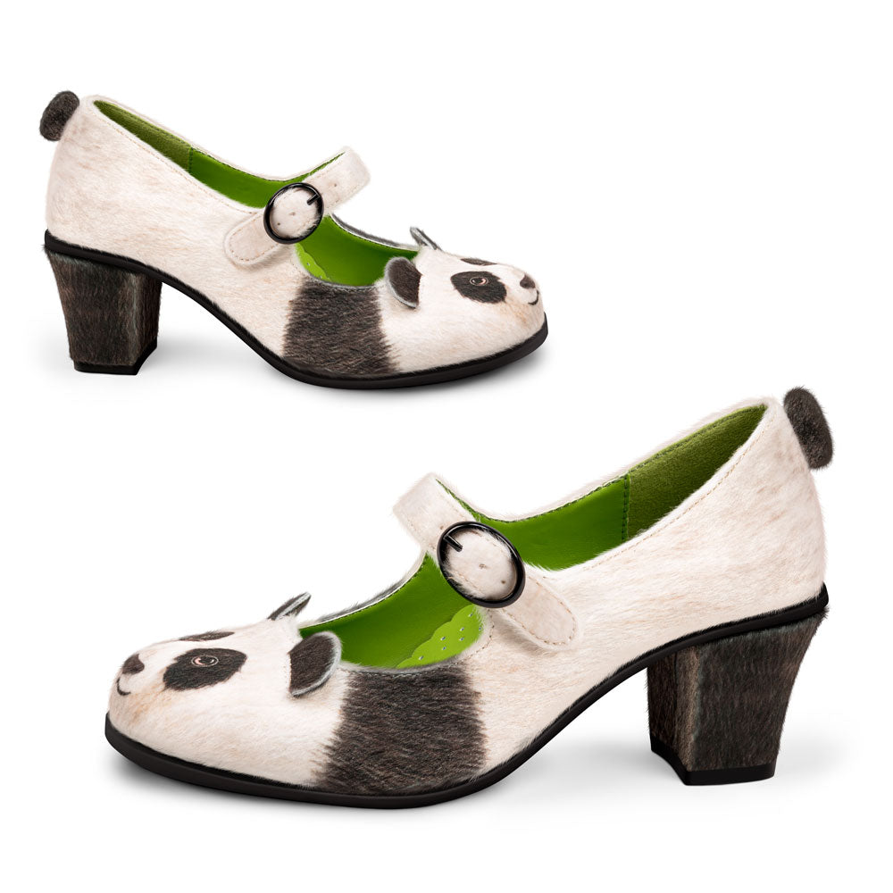 Mid Heels Panda Women's Mary Jane Pump