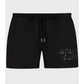 Killstar Dive Into Hell Beach Goth Swim Shorts with Foil Detail