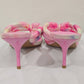 Pastel Tie-Dye Knotted Strap Heeled Sandals with Square Toe