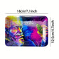 T=HC Einstein Tray | Bright Blended Colors Curved Edges Einstein Graphic - A Gothic Universe - Trays