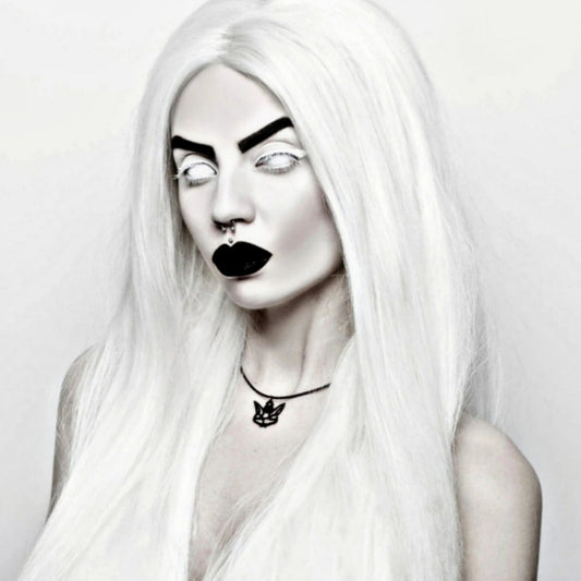 Gothic Necklace | Witch Cat Familiar Necklace in Black 3D Polyamide - Rogue + Wolf - Necklaces