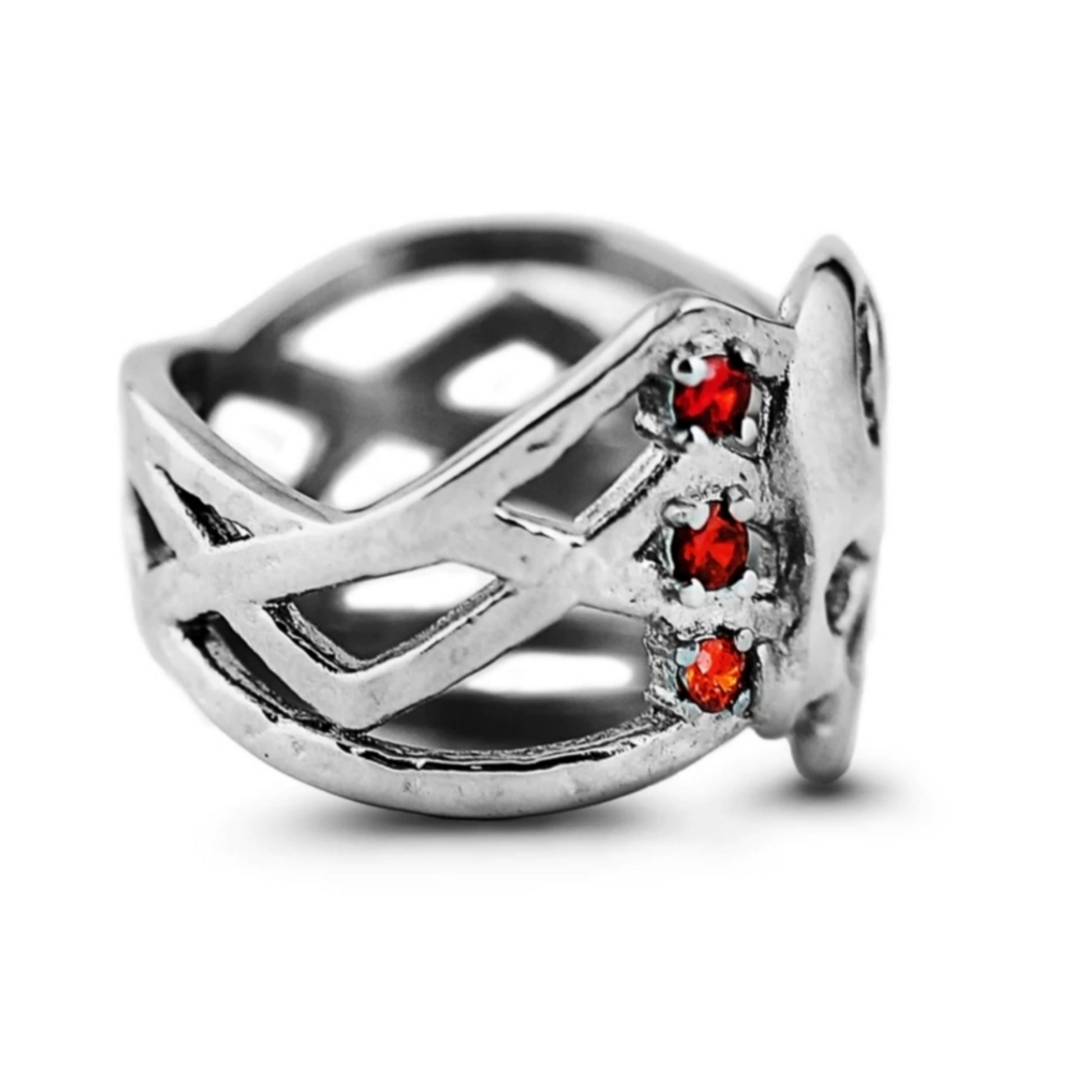 Mirror Stainless Steel Ring | Sands of Time 925 Gemstones Skull 6 - Rogue + Wolf - Rings