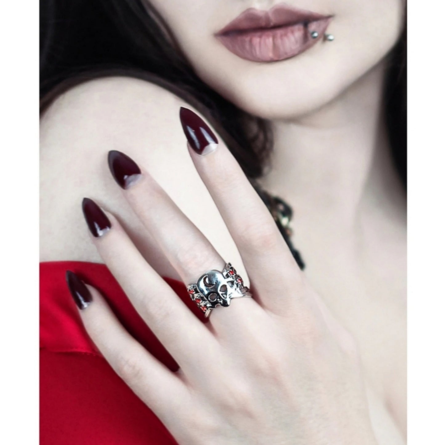 Mirror Stainless Steel Ring | Sands of Time 925 Gemstones Skull 6 - Rogue + Wolf - Rings