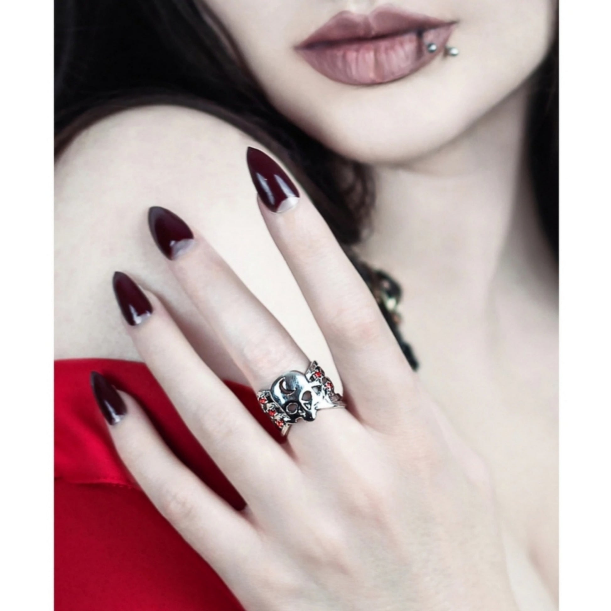 Mirror Stainless Steel Ring | Sands of Time 925 Gemstones Skull 6 - Rogue + Wolf - Rings