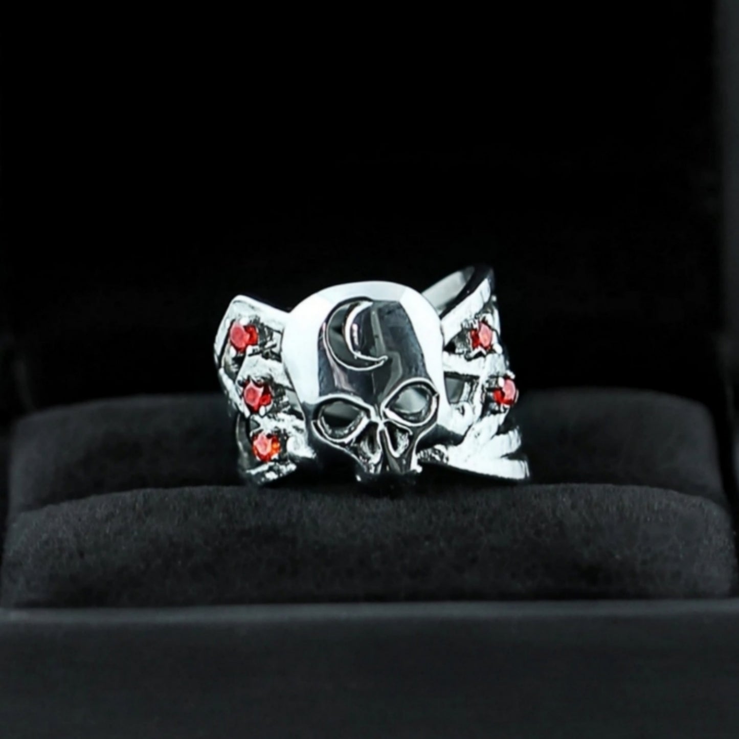 Mirror Stainless Steel Ring | Sands of Time 925 Gemstones Skull 6 - Rogue + Wolf - Rings