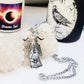 Stainless Steel Necklace | Witch Pentagram Skull Occult Gothic Black Necklace - A Gothic Universe - Necklaces
