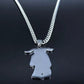 Stainless Steel Necklace | Witch Pentagram Skull Occult Gothic Black Necklace - A Gothic Universe - Necklaces
