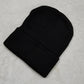 Unisex Embroidered Weed Leaf Beanie | Solid Black with Green Pot Leaf at Front - A Gothic Universe - Beanies
