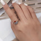 Skull Hug Ring | Sterling Silver Ruby Heart Shaped Crystal Wrap Around Style - A Gothic Universe - Rings