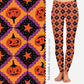 "Purple Bat Frame" Vintage Pumpkins (Johanna Parker Exclusive) Leggings -  - Leggings