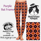 "Purple Bat Frame" Vintage Pumpkins (Johanna Parker Exclusive) Leggings -  - Leggings