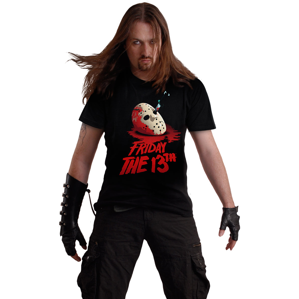 FRIDAY THE 13TH - CLASSIC MASK - Front Print T-Shirt Black -  - T-Shirts