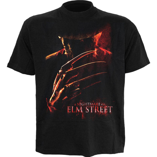 NIGHTMARE ON ELM STREET - POSTER - Front Print T-Shirt Black -  - T-Shirts