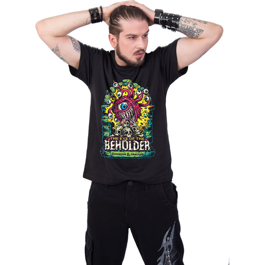 DUNGEONS AND DRAGONS - BEHOLDER COLOUR POP - Front Print T-Shirt Black -  - T-Shirts