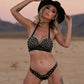 2pc Studded Leatherette Bikini Set -  - Short Sets,Bikini Sets,rhinestone outfits, Ravewear