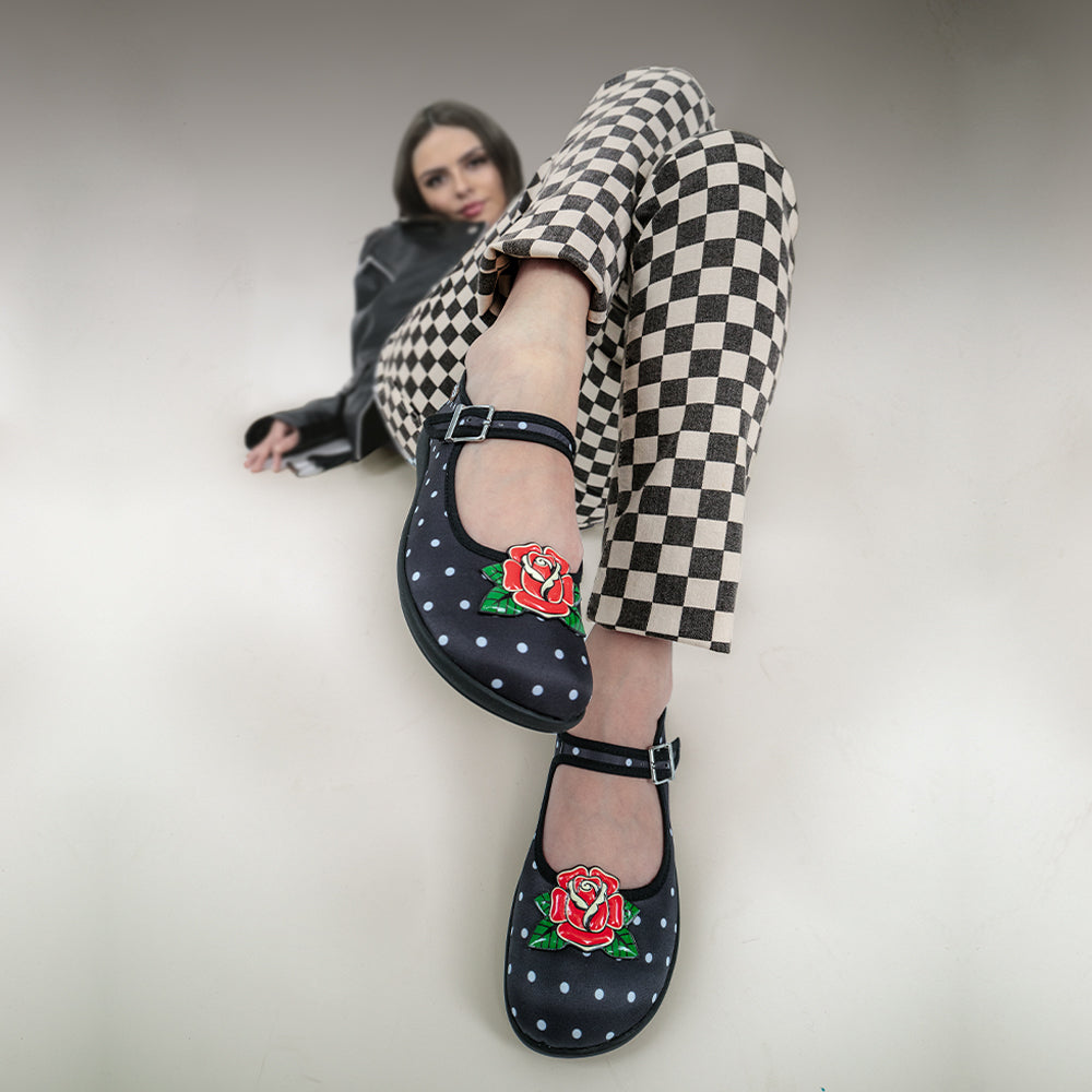 Rockabilly Women's Mary Jane Flat