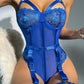 Banded Garter Skull Lace Lingerie Teddy with Dark Romantic Detail