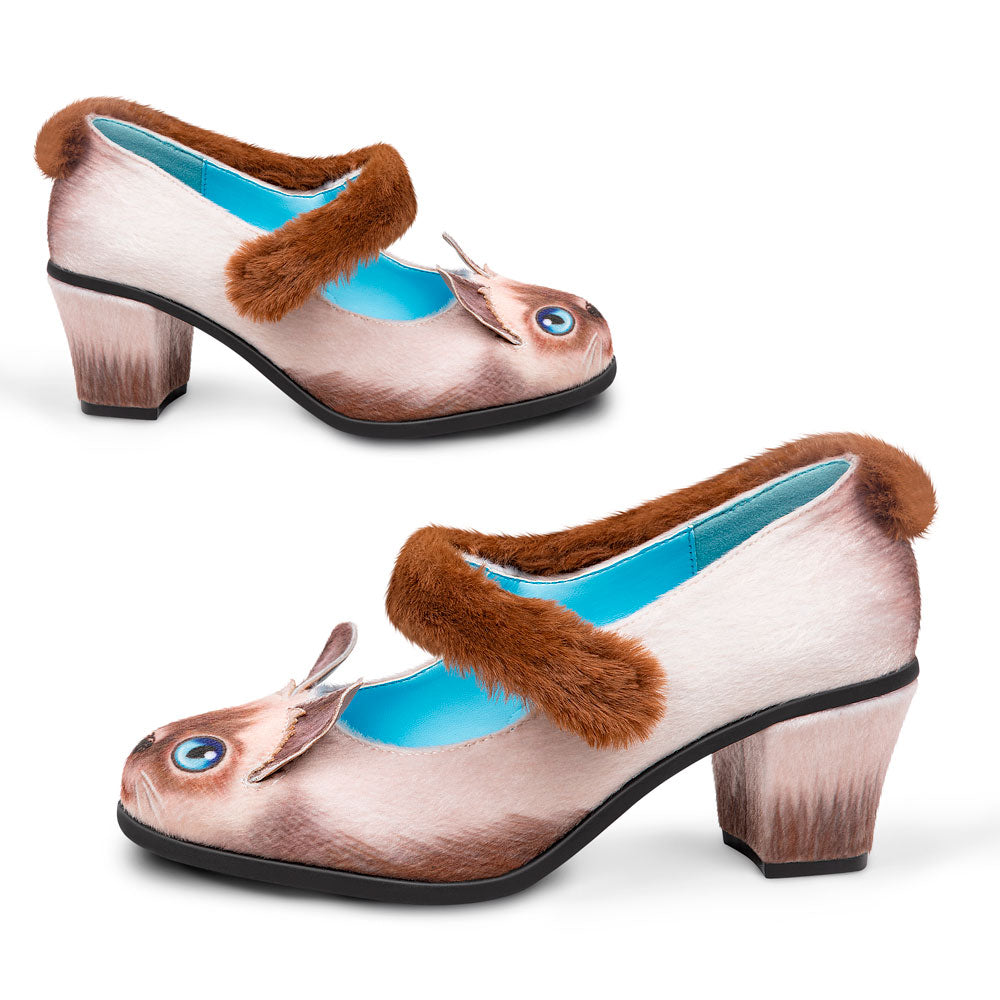Mid Heels Siamese Cat Women's Mary Jane Pump