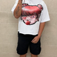 Lil Red Oversized Crop Top - Super Max Heavyweight Streetwear Essential