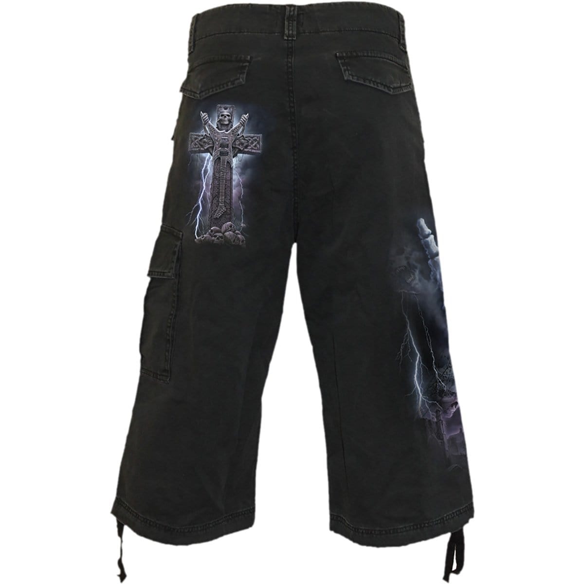 ROCK ETERNAL - Vintage Cargo Shorts 3/4 Long Black -  - Cargo Shorts