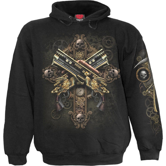 STEAMPUNK SKELETON Hoody Black - Gothic Steampunk Hoodie