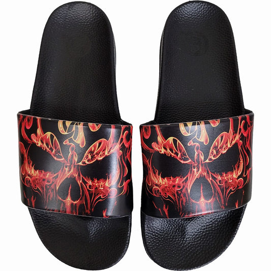 SKULL BLAST Slides Athletic Sandals - Gothic Skull Slides