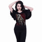 INFERNAL UNICORN - Boat Neck Bat Sleeve Top Black -  - Tops - Short Sleeve