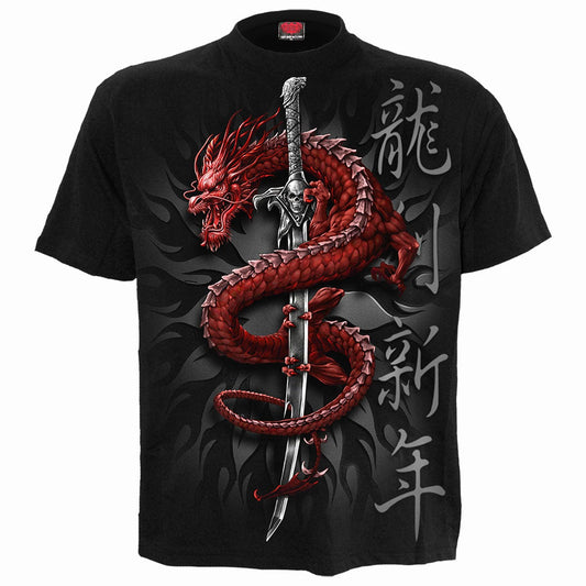 ORIENTAL DRAGON  - T-Shirt Black -  - T-Shirts