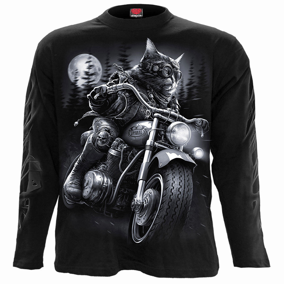NINE LIVES - Longsleeve T-Shirt Black -  - T-Shirts - Long Sleeve