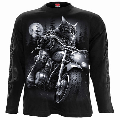 NINE LIVES - Longsleeve T-Shirt Black -  - T-Shirts - Long Sleeve