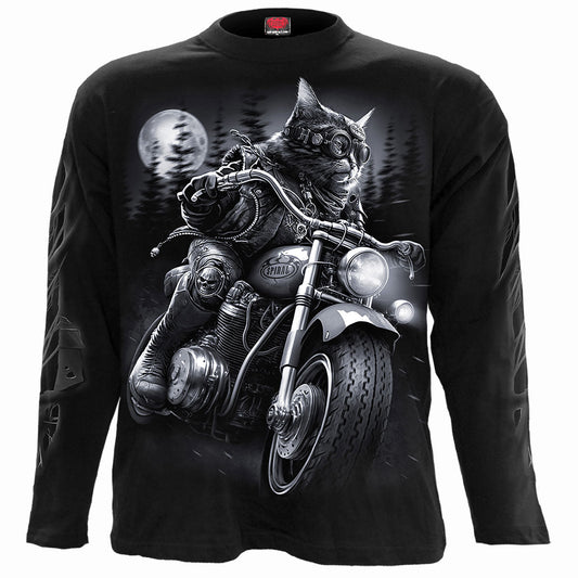 NINE LIVES - Longsleeve T-Shirt Black -  - T-Shirts - Long Sleeve