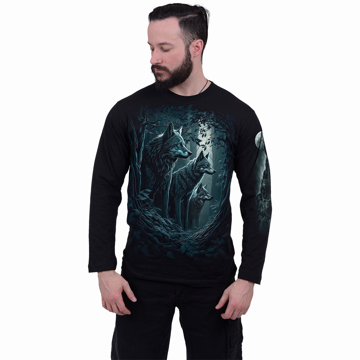 FOREST GUARDIANS - Longsleeve T-Shirt Black -  - T-Shirts - Long Sleeve