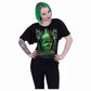 THE GREEN FAIRY - Boat Neck Bat Sleeve Top Black -  - Tops - Short Sleeve