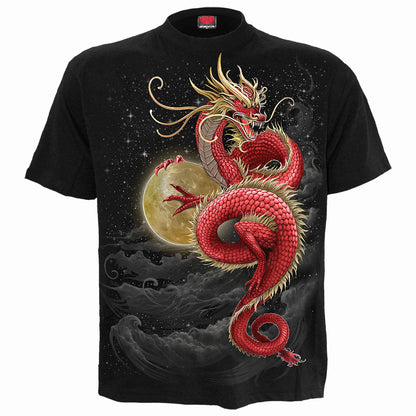 SHENLONG - Front Print T-Shirt Black -  - T-Shirts