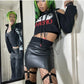 Killstar Dario Argento Opera Cold Shoulder Crop Hoodie Eyes Graphic Goth Top M
