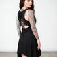 Killstar Invocation Spirit Grim Reaper Lace Up Hanky Hem Tank Tunic Dress XL