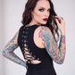 Killstar Invocation Spirit Grim Reaper Lace Up Hanky Hem Tank Tunic Dress XL