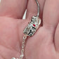 Painful Pleasures Dragon Dangle Navel Ring in 14G Surgical Steel with Red Gems