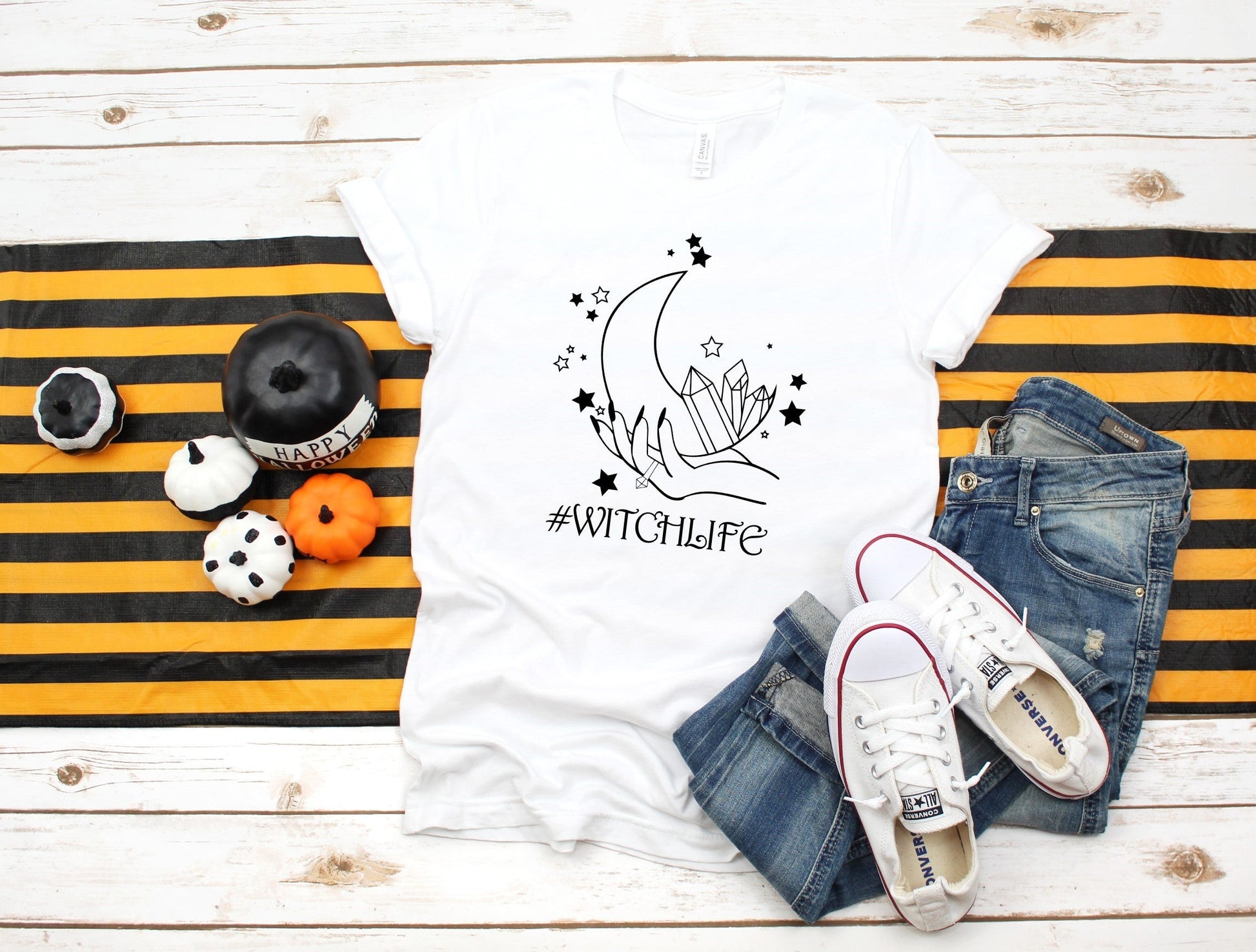 #WitchLife Crystals And Moon Tee - Unisex Shirt -  - Shirts