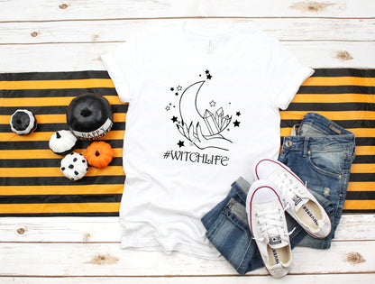 #WitchLife Crystals And Moon Tee - Unisex Shirt -  - Shirts