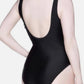Killstar Depths of Hell Black Lace-Up Graphic One-Piece Swimsuit