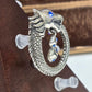 Painful Pleasures Dragon Ouroboros Navel Ring in 14G Surgical Steel with Blue Gems